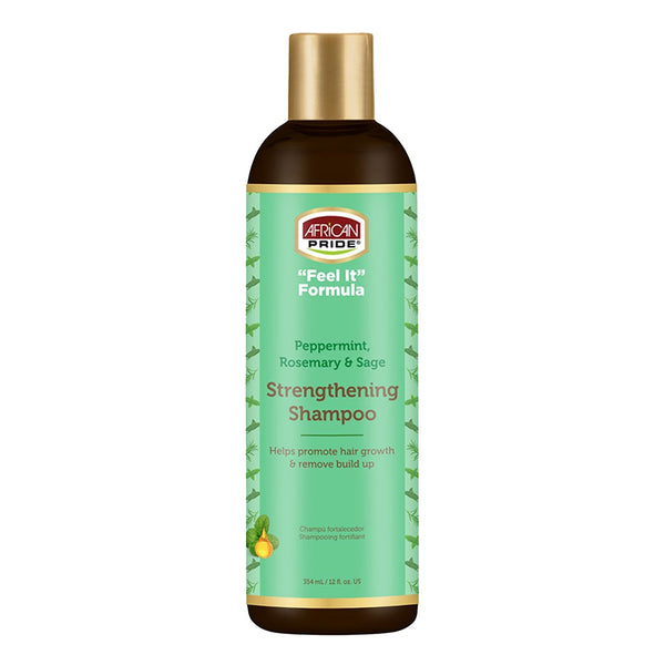 AFRICAN PRIDE Peppermint, Rosemary & Sage Strengthening Shampoo (12oz)