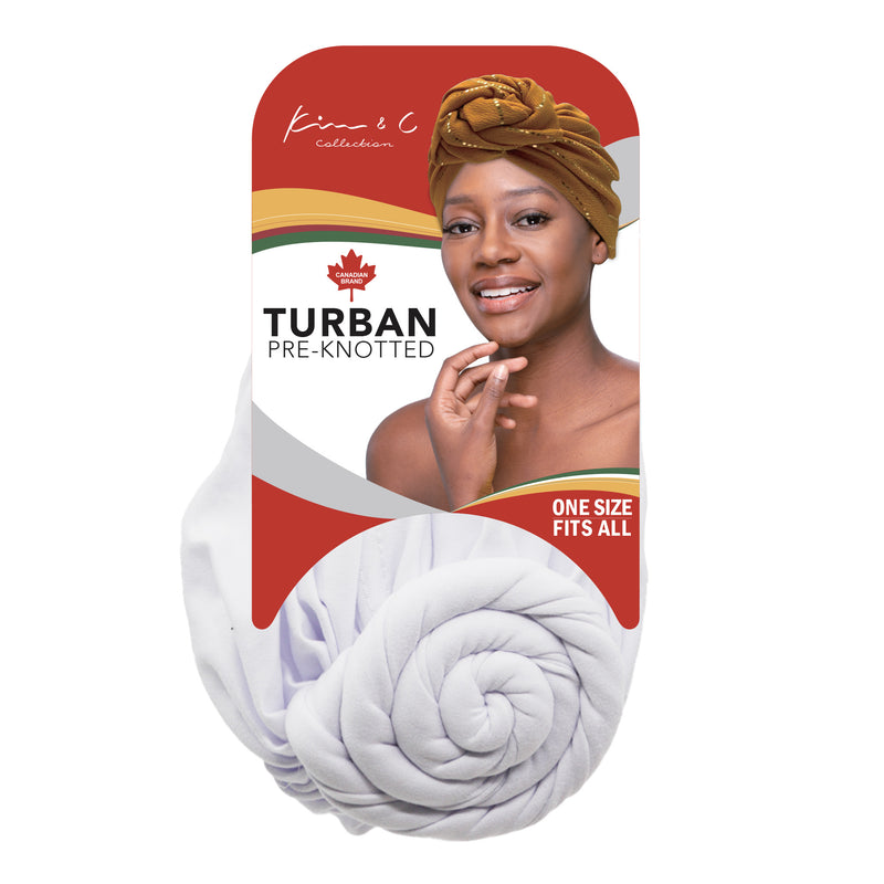 KIM & C Premium Pre-Knotted Turban with Concentric Circle Pattern