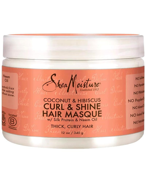 SHEA MOISTURE Coconut & Hibiscus Curl & Shine Hair Masque (12oz)