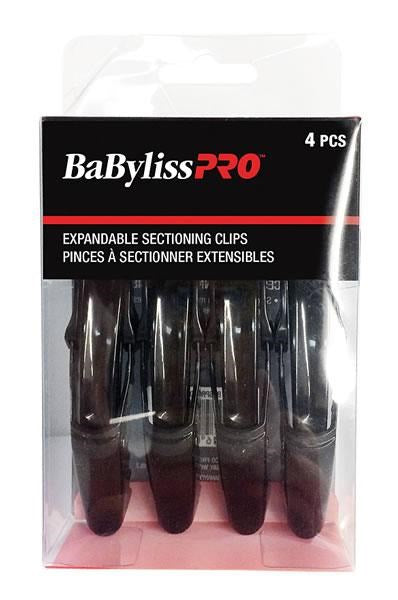 BABYLISS PRO 4 pcs Expandable Sectioning Clips [4.5 inch long]