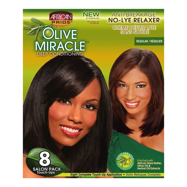 AFRICAN PRIDE Olive Miracle 8 Touch Up Relaxer Kit [Regular]