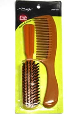 MAGIC COLLECTION Handle Comb & 8inch Brush Combo #2454