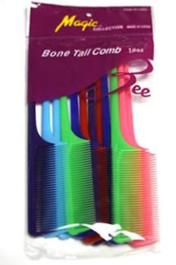 MAGIC COLLECTION Bone Tail Comb 12pcs Bulk Pack