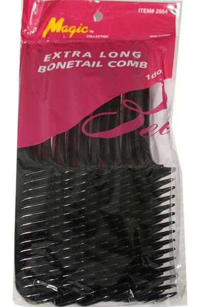 MAGIC COLLECTION Extra Long Bone Tail Comb 12pcs Bulk Pack