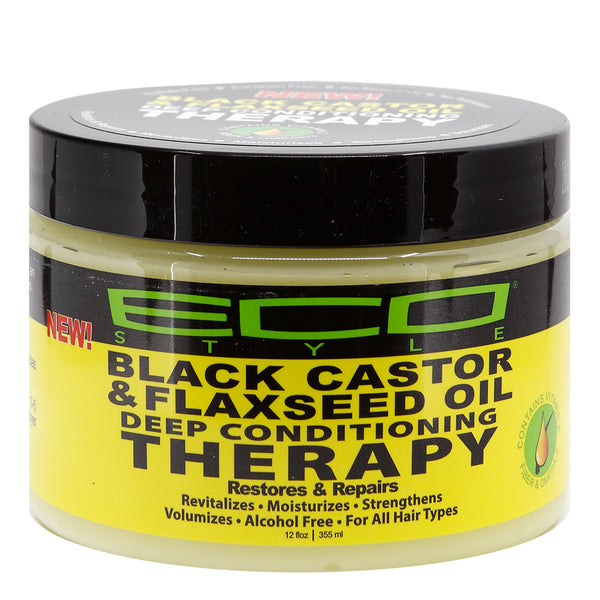 ECO Deep Conditioning Therapy [Black Castor & Flaxseed Oil] (12oz)