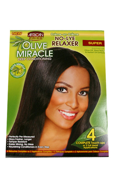 AFRICAN PRIDE Olive Miracle 4Touch Up Relaxer Kit [Super]