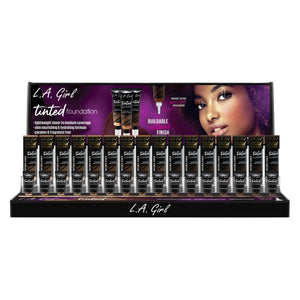 L.A. GIRL Tinted Foundation Display with Testers (1.06oz, 16colors x 6pcs) (GCD415B)