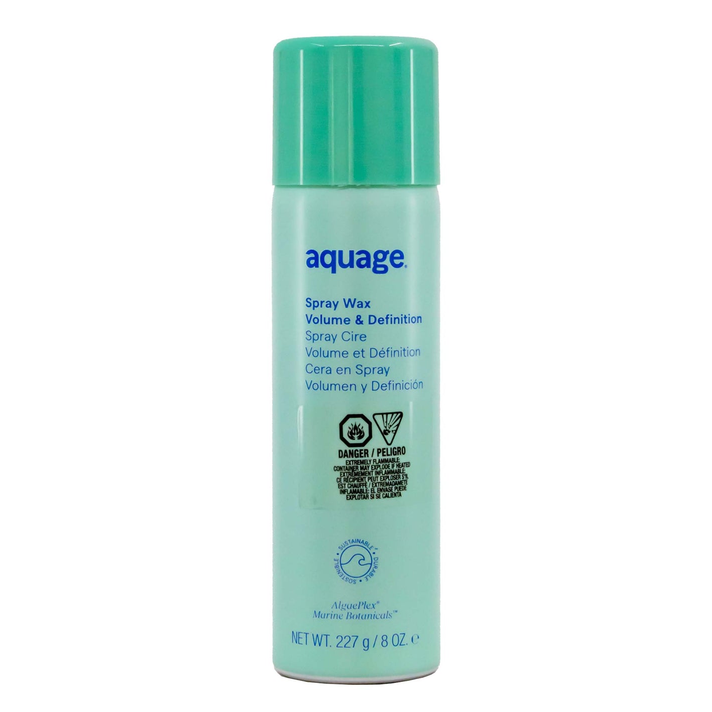 AQUAGE Spray Wax 8oz bottle for powerful hold and maximum shine on dry hair.