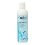 A white bottle of Ouidad Moisture Lock Leave-In Conditioner with a light blue label and white cap, shown on a plain white background.