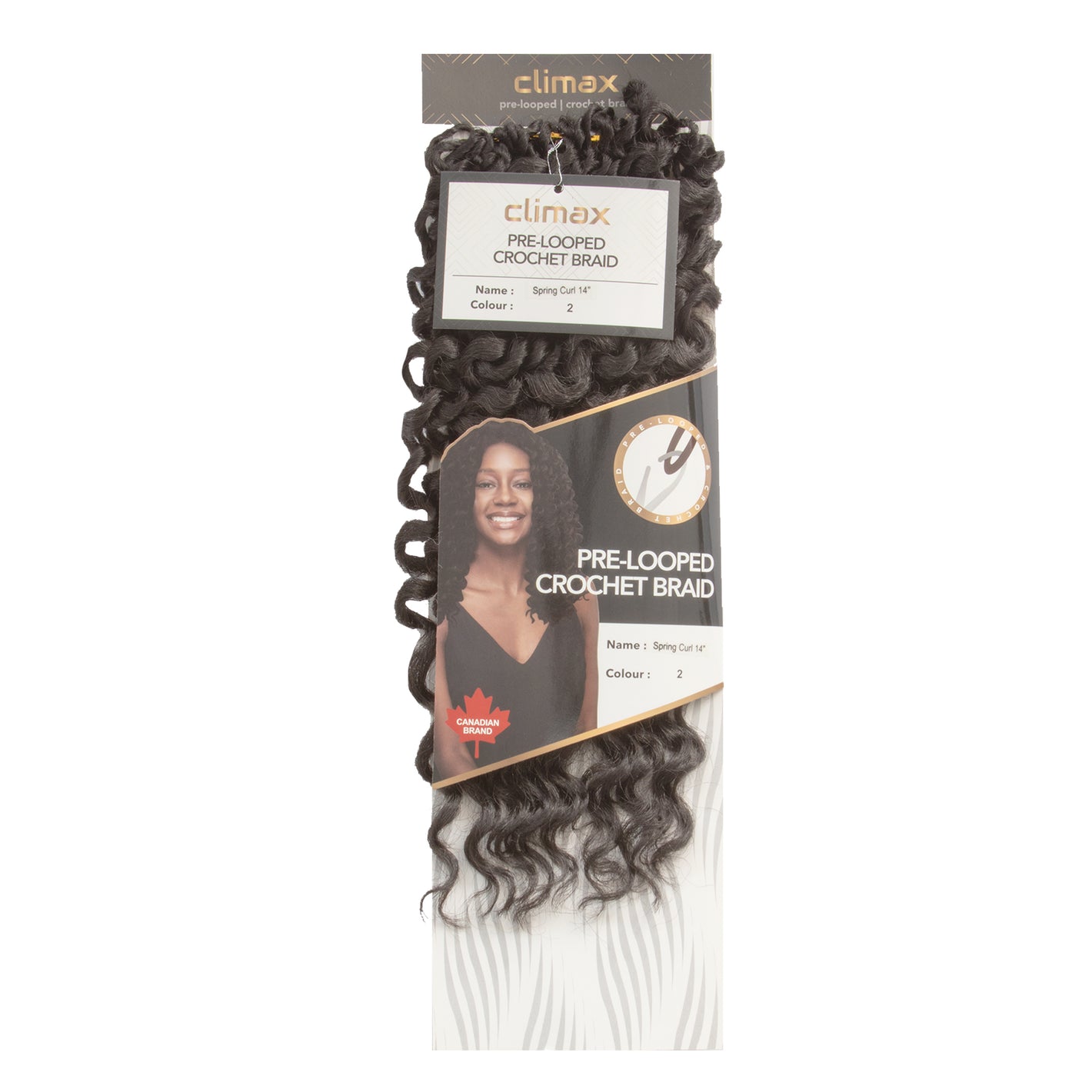 CLIMAX PRE-LOOPED CROCHET BRAID-Spring Curl 14 Inch