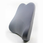 Gray wedge-shaped pillow on a white background