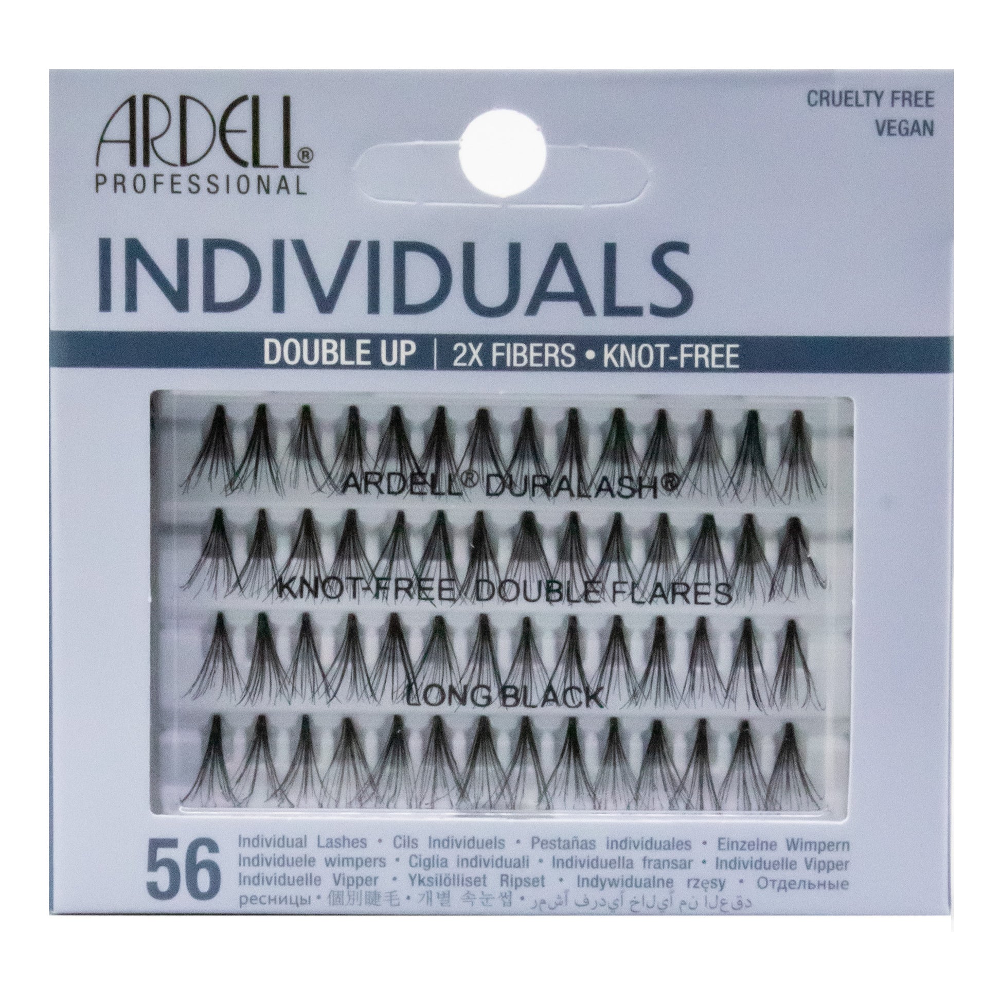 Ardell Individuals false eyelashes packaging with clear window showing lashes