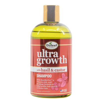 Difeel(Sunflower)  Ultra Growth Basil & Castor Oil Pro-Growth Shampoo (12oz)