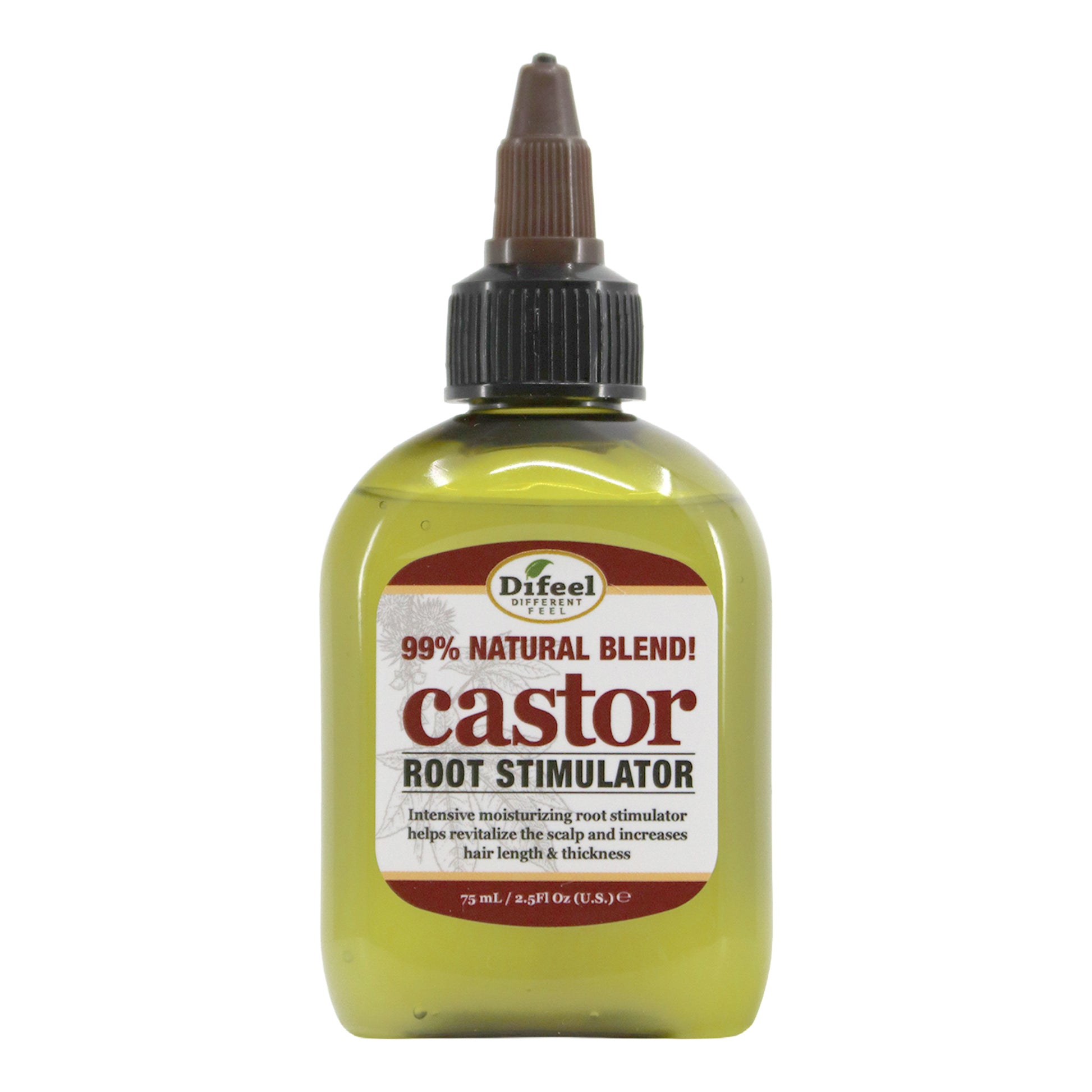 Difeel Castor Root Stimulator bottle on a white background