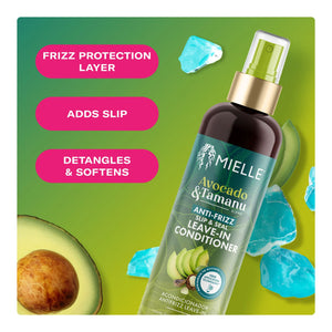 MIELLE Avocado & Tamanu Anti Frizz Slip & Seal Leave In Conditioner (8oz)