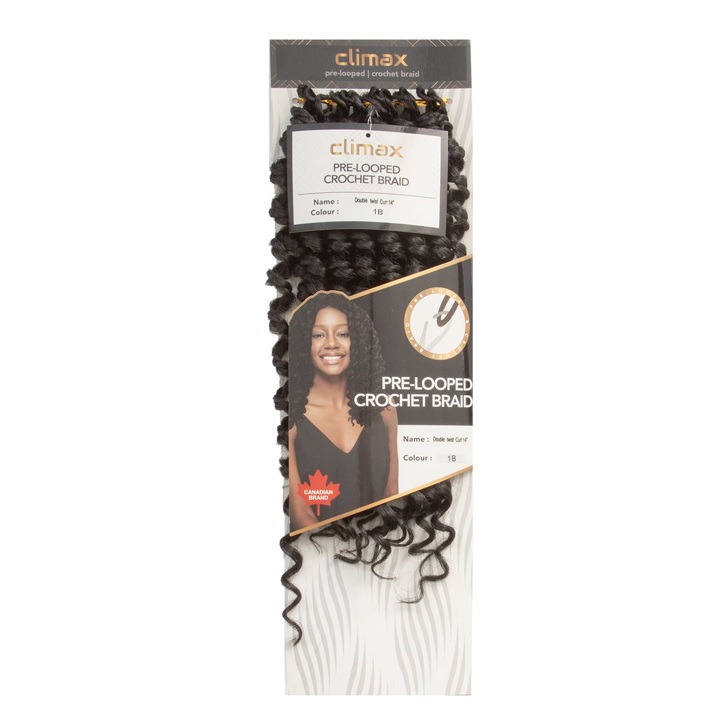 CLIMAX PRE-LOOPED CROCHET BRAID-Double Twist Curl 14inch