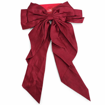 KIM & C Satin Long Tail Bow Clip
