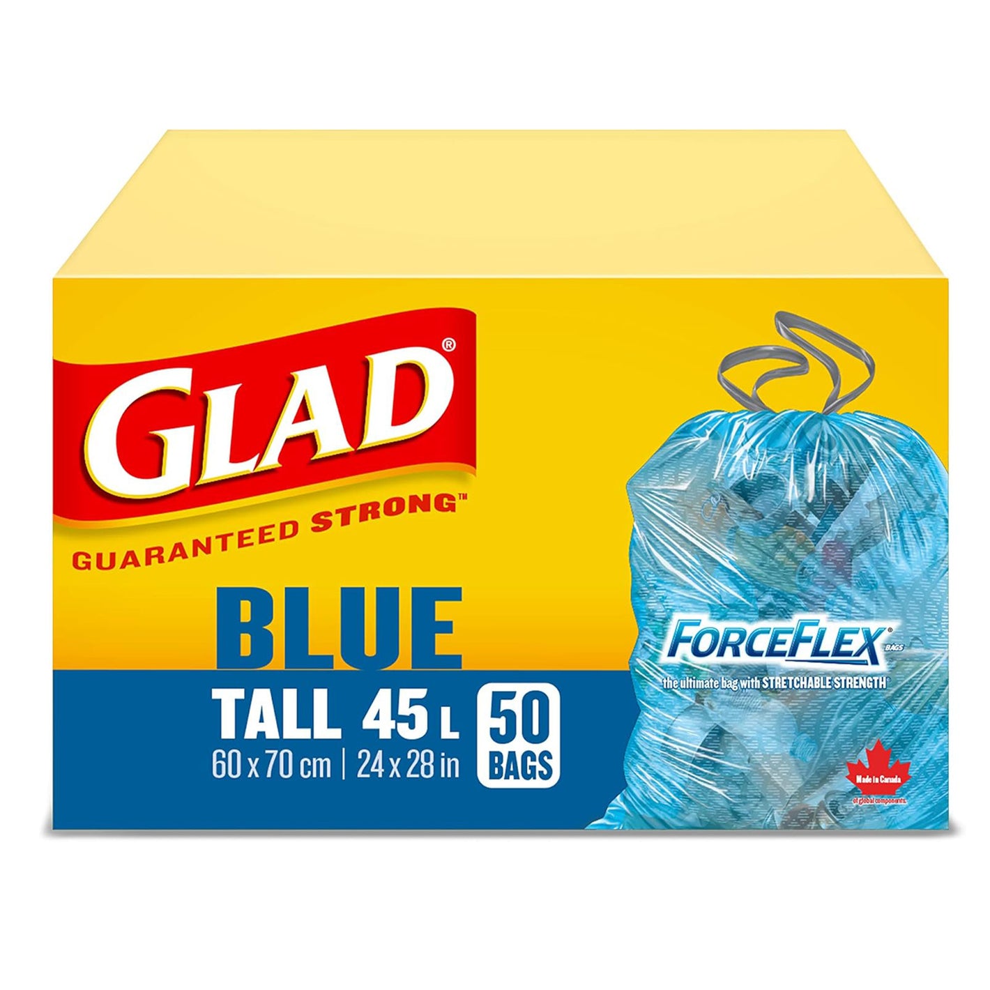GLAD Blue Recycling Bag w/Drawstring [Tall 45L, 60X70 cm]