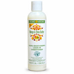 A bottle of Creme de Nature Mango & Shea Butter leave-in conditioner, 250 mL, on a plain white background.