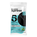 Motions Xpress hair color package with black hair strands on a white background