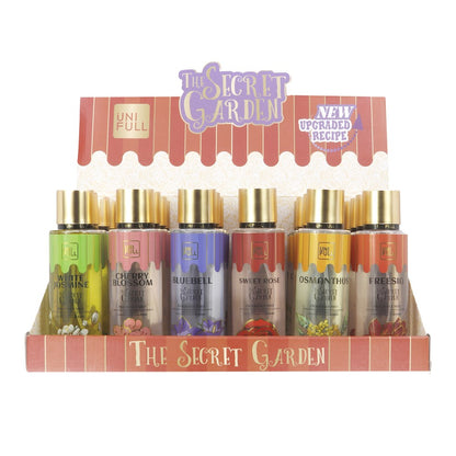 UNI FULL The Secret Garden Fragrance Mist Display (250ml, 6 Flavors � 4 Each)