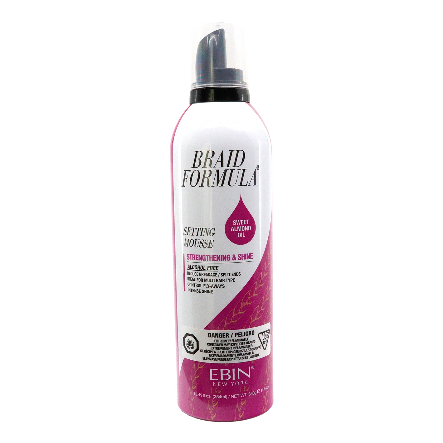 EBIN Braid Formula Lock'n Pomade Setting Mousse (12.49oz)