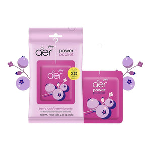 Godrej aer power pocket air freshener packaging with berry flavor on a white background