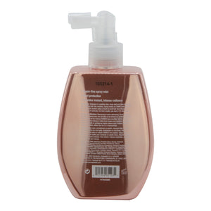 Pink bottle with pump dispenser on a white background