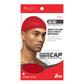 Red stocking wave cap packaging with a man's face on a white background