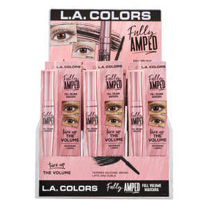 L.A. COLORS Fully Amped Mascara Acrylic Display (0.41oz, Black x 18pcs) (CAD490)