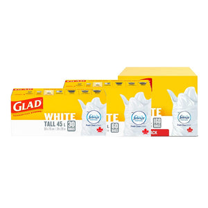 GLAD White Garbage Bag [Tall 45L]