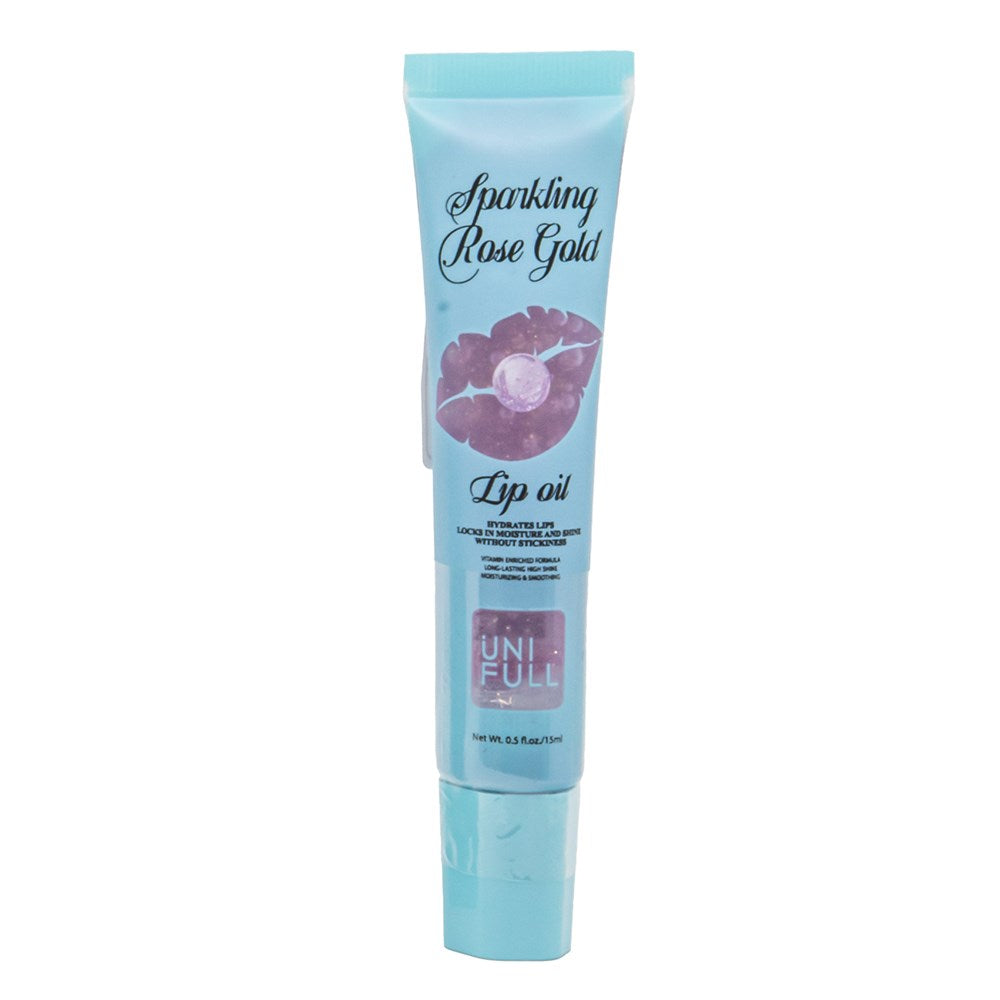 UNI FULL Lip Oil (15ml) - Sparkling Rose Gold