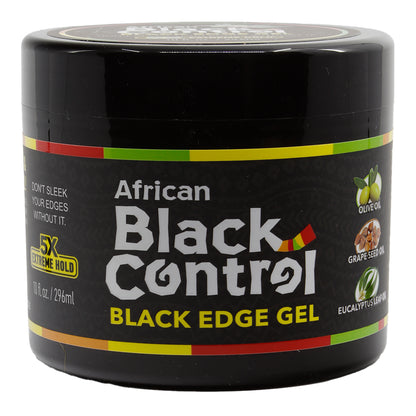 AFRICAN BLACK CONTROL Black Gel Edge Glue [5X Extreme Hold]