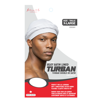 Kim & C Pre-Tied Silky Satin Lined Turban