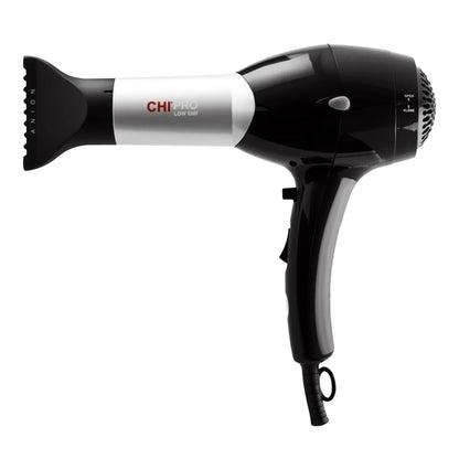 Black and silver hair dryer with 'CHI PRO' branding on a white background