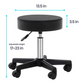 Gen'C Beauty Height Adjustable Salon Stool Black