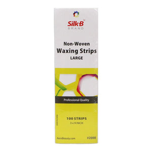SILK B PROFESSIONAL Non-Woven Waxing Strips (3 x 9" Precut / 100pc/pk)