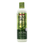 Olive Oil Creamy Aloe Conditioner bottle with green label on a white background