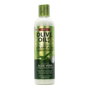 Olive Oil Creamy Aloe Conditioner bottle with green label on a white background