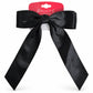 KIM & C Satin Long Tail Ribbon Bow Clip