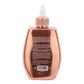 Rose gold bottle with a white cap on a white background