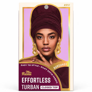 ANNIE Ms. Remi Effortless Turban Scarf Close Top - Burgundy & Olive