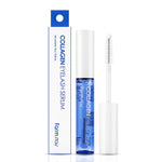 Collagen eyelash serum with packaging on a white background