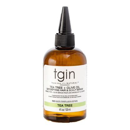 TGIN TEA TREE + OLIVE OIL Detoxifying Hair & Scalp Serum (4oz)