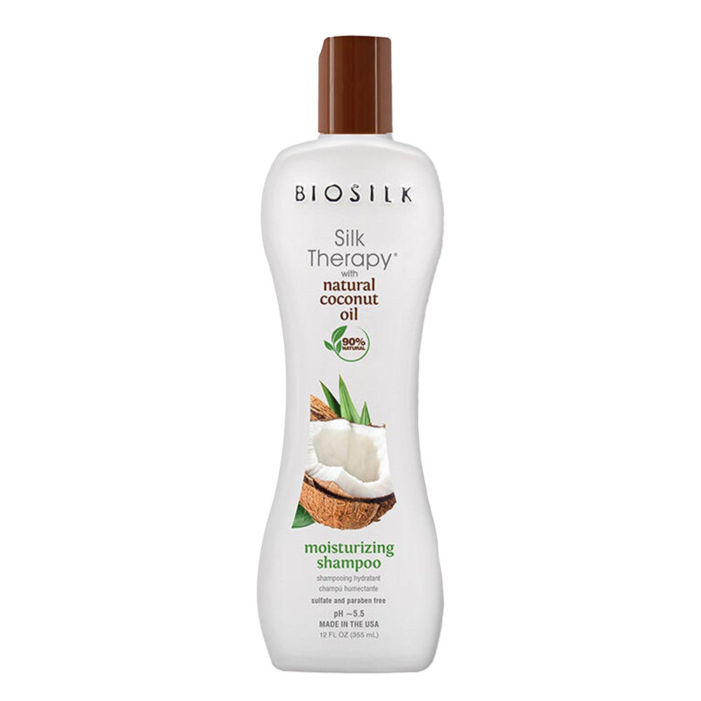 BIOSILK Silk Therapy Natural Coconut Oil Moisturizing Shampoo (12oz)