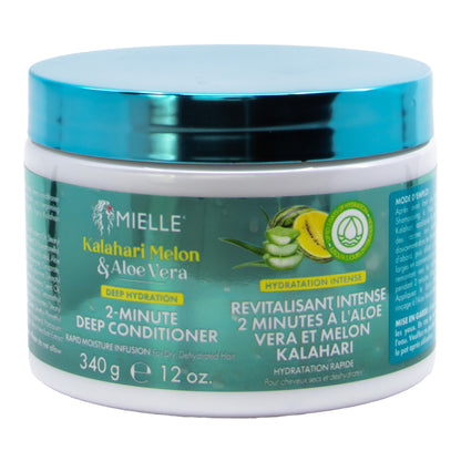MIELLE Kalahari Melon & Aloe Vera Deep Hydration 2 Minute Deep Conditioner (12oz)