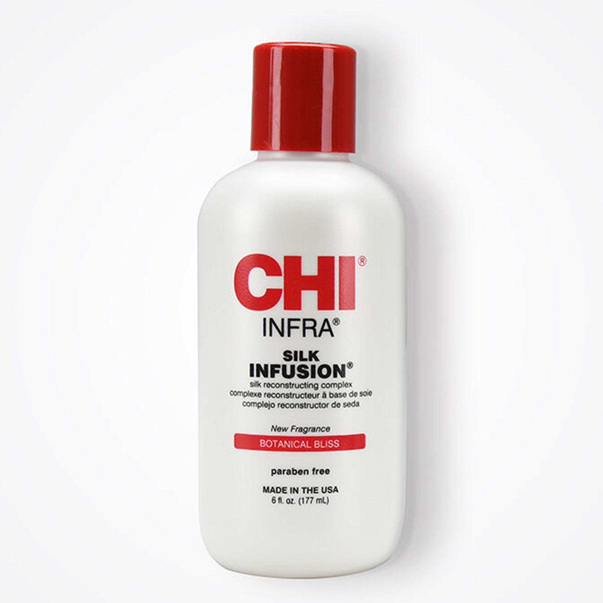 CHI Infra Silk Infusion bottle on a white background