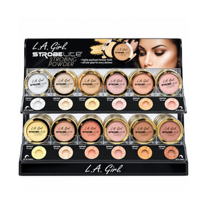 L.A. GIRL Strobe Lite Strobing Powder Acrylic Display (5.5g, 12colors x 12pcs) (GCD254.1)