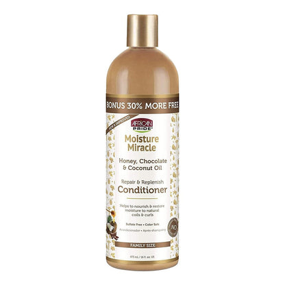 AFRICAN PRIDE Moisture Miracle Honey, Chocolate & Coconut Oil Conditioner (16oz)