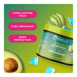 MIELLE Avocado & Tamanu Anti Frizz Curl Perfector Cream (12oz)